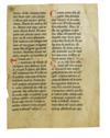 MANUSCRIPT LEAVES   BIBLE IN LATIN.  Vellum leaf from Vulgate manuscript with text of Exodus 2:21-3:21.  Germany, circa 1150